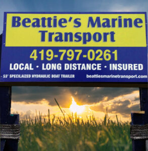 Beattie's Marine Transport billboard