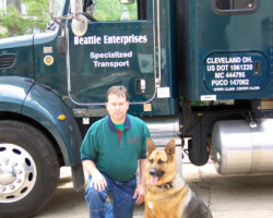 Tim Beattie and his dearly departed dog, Haus